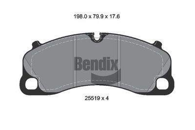 BPD2361 BENDIX Braking Комплект тормозных колодок, дисковый тормоз