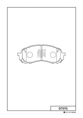 D7075 MK Kashiyama Комплект тормозных колодок, дисковый тормоз
