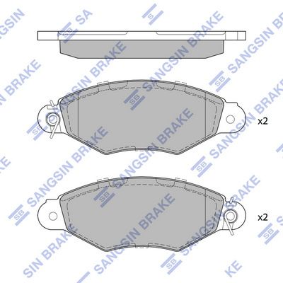 SP1891A Hi-Q Комплект тормозных колодок, дисковый тормоз