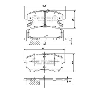 J3610307 NIPPARTS Комплект тормозных колодок, дисковый тормоз