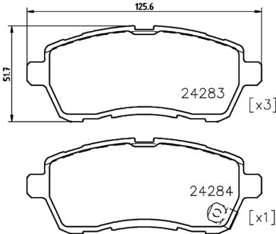 8DB355036551 HELLA PAGID Комплект тормозных колодок, дисковый тормоз