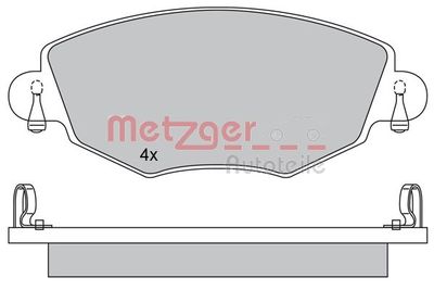 1170107 METZGER Комплект тормозных колодок, дисковый тормоз