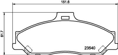 8DB355027651 HELLA PAGID Комплект тормозных колодок, дисковый тормоз