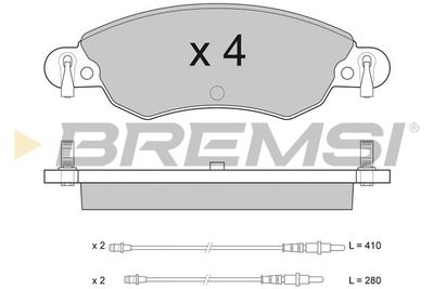 BP2940 BREMSI Комплект тормозных колодок, дисковый тормоз