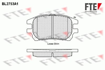 BL2753A1 FTE Комплект тормозных колодок, дисковый тормоз