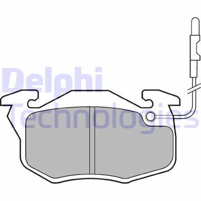 LP696 DELPHI Комплект тормозных колодок, дисковый тормоз