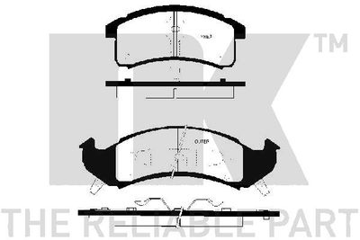229213 NK Комплект тормозных колодок, дисковый тормоз
