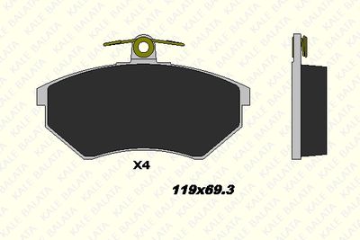 2016819614 KALE Комплект тормозных колодок, дисковый тормоз