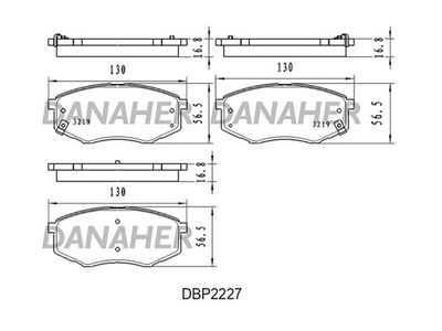 DBP2227 DANAHER Комплект тормозных колодок, дисковый тормоз