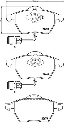 2163901 TEXTAR Комплект тормозных колодок, дисковый тормоз