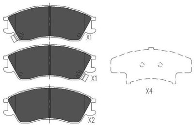 KBP8012 KAVO PARTS Комплект тормозных колодок, дисковый тормоз