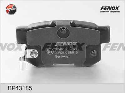 BP43185 FENOX Комплект тормозных колодок, дисковый тормоз