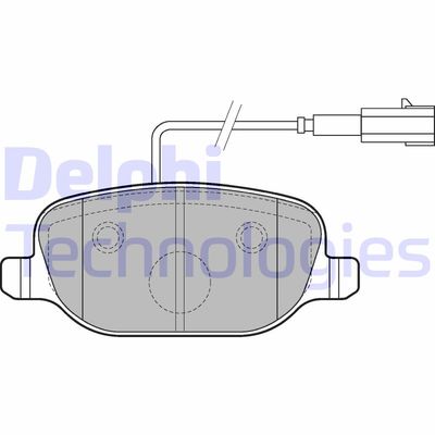LP2223 DELPHI Комплект тормозных колодок, дисковый тормоз