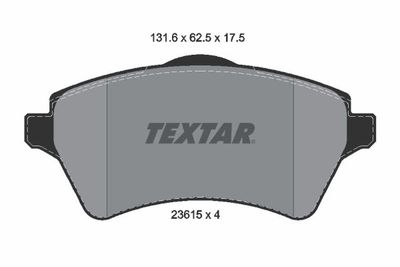 2361501 TEXTAR Комплект тормозных колодок, дисковый тормоз