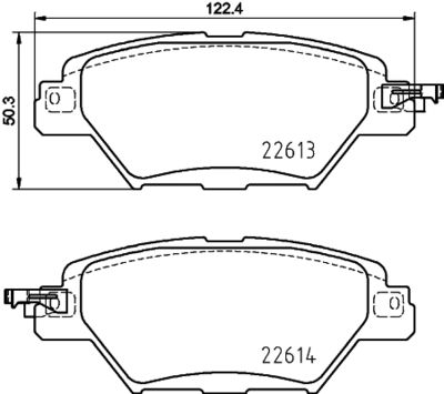 8DB355036521 HELLA Комплект тормозных колодок, дисковый тормоз