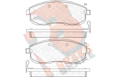 RB1882 R BRAKE Комплект тормозных колодок, дисковый тормоз