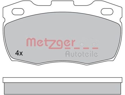 1170573 METZGER Комплект тормозных колодок, дисковый тормоз