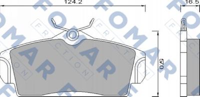 FO680781 FOMAR Friction Комплект тормозных колодок, дисковый тормоз