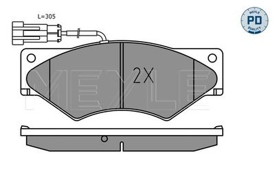 0252910720PD MEYLE Комплект тормозных колодок, дисковый тормоз