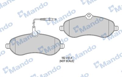MBF015481 MANDO Комплект тормозных колодок, дисковый тормоз