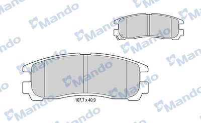 MBF015707 MANDO Комплект тормозных колодок, дисковый тормоз