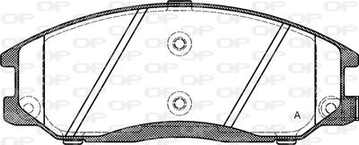 BPA077102 OPEN PARTS Комплект тормозных колодок, дисковый тормоз