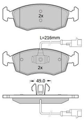 FBP1943 FREMAX Комплект тормозных колодок, дисковый тормоз