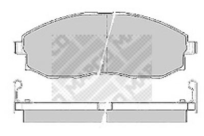 6606 MAPCO Комплект тормозных колодок, дисковый тормоз