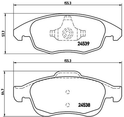 P61083 BREMBO Комплект тормозных колодок, дисковый тормоз