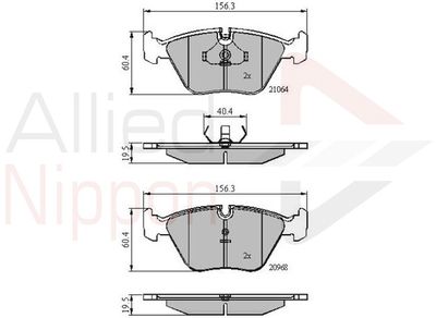 ADB0358 COMLINE Комплект тормозных колодок, дисковый тормоз