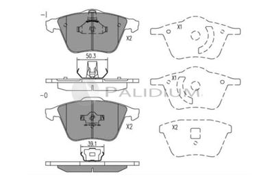 P11068 ASHUKI by Palidium Комплект тормозных колодок, дисковый тормоз