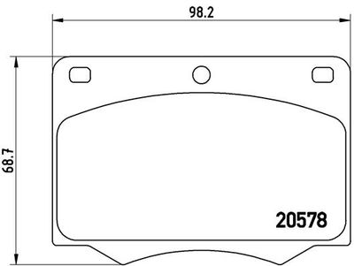 P24005 BREMBO Комплект тормозных колодок, дисковый тормоз
