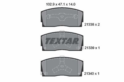 2133801 TEXTAR Комплект тормозных колодок, дисковый тормоз