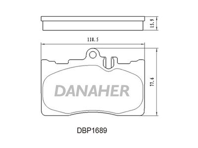 DBP1689 DANAHER Комплект тормозных колодок, дисковый тормоз