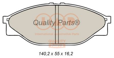 70417062 IAP QUALITY PARTS Комплект тормозных колодок, дисковый тормоз