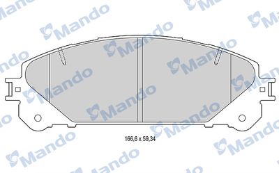 MBF015886 MANDO Комплект тормозных колодок, дисковый тормоз