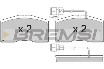 BP3160 BREMSI Комплект тормозных колодок, дисковый тормоз