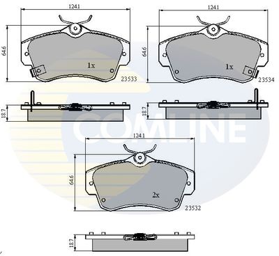 CBP3894 COMLINE Комплект тормозных колодок, дисковый тормоз