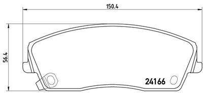 P11019 BREMBO Комплект тормозных колодок, дисковый тормоз