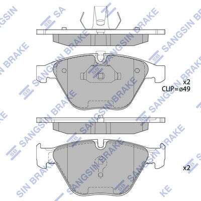 SP2210 Hi-Q Комплект тормозных колодок, дисковый тормоз