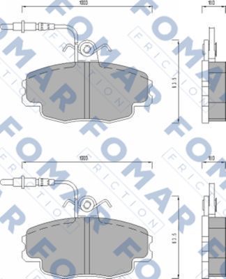 FO498681 FOMAR Friction Комплект тормозных колодок, дисковый тормоз