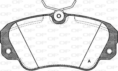 BPA038200 OPEN PARTS Комплект тормозных колодок, дисковый тормоз