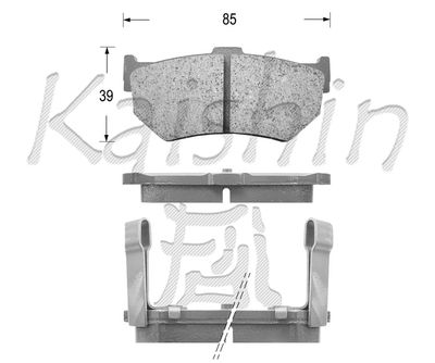 FK5016 KAISHIN Комплект тормозных колодок, дисковый тормоз