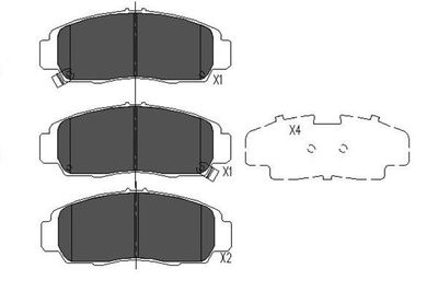 KBP2052 KAVO PARTS Комплект тормозных колодок, дисковый тормоз