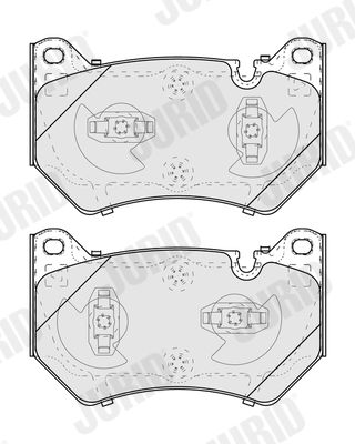 574041J JURID Комплект тормозных колодок, дисковый тормоз