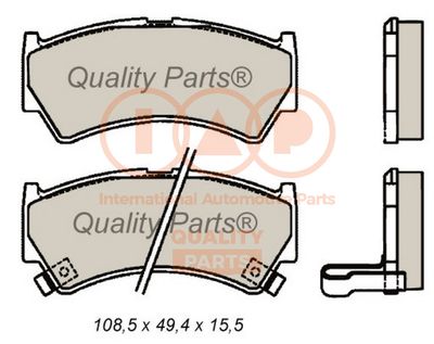 70416091 IAP QUALITY PARTS Комплект тормозных колодок, дисковый тормоз