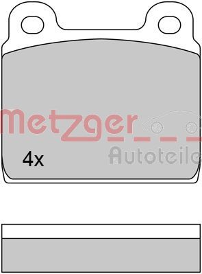 1170370 METZGER Комплект тормозных колодок, дисковый тормоз