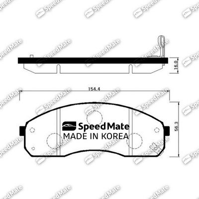 SMBPK018 SpeedMate Комплект тормозных колодок, дисковый тормоз
