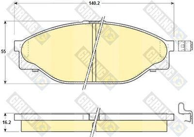 6131099 GIRLING Комплект тормозных колодок, дисковый тормоз