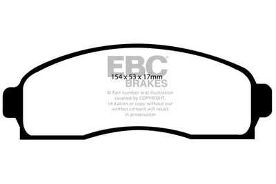DP1617 EBC Brakes Комплект тормозных колодок, дисковый тормоз
